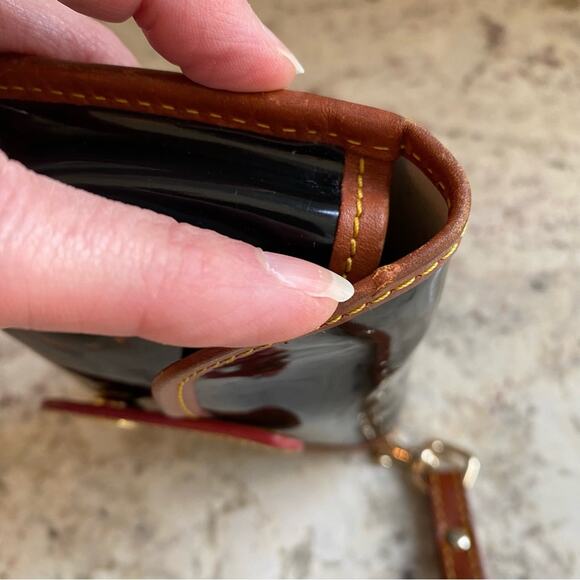 Dooney & Bourke Elba Flap Wristlet Black Patent Leather - Picture 10 of 13